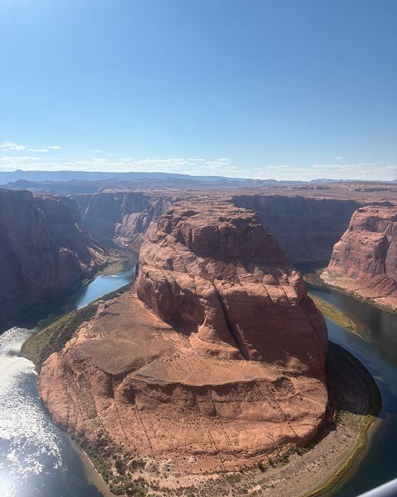 El río Colorado trazando la curva de Horseshoe Bend, en Arizona.