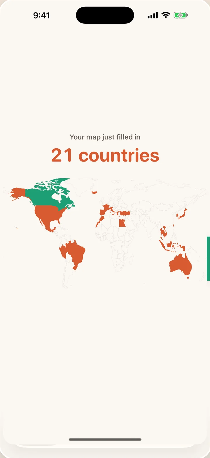 Driftlog después de leer una fototeca: el mapa acaba de rellenarse con 21 países.
